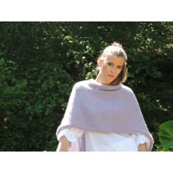 Lilac woollen poncho | Madame Framboise