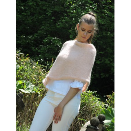 Poncho saumon en laine | Madame Framboise Poncho saumon en laine | Madame Framboise
