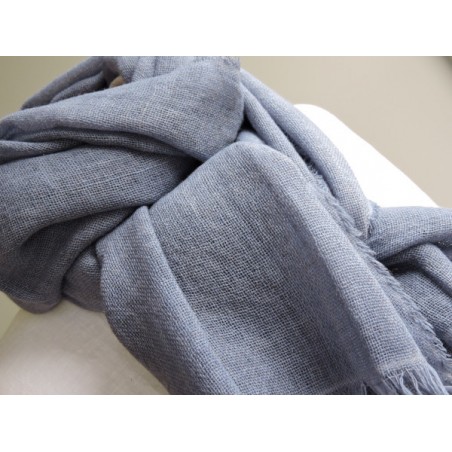 Foulard bleu aspect lin - Miss Terre | Madame Framboise