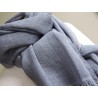 Blue linen look scarf- Miss Terre | Madame Framboise