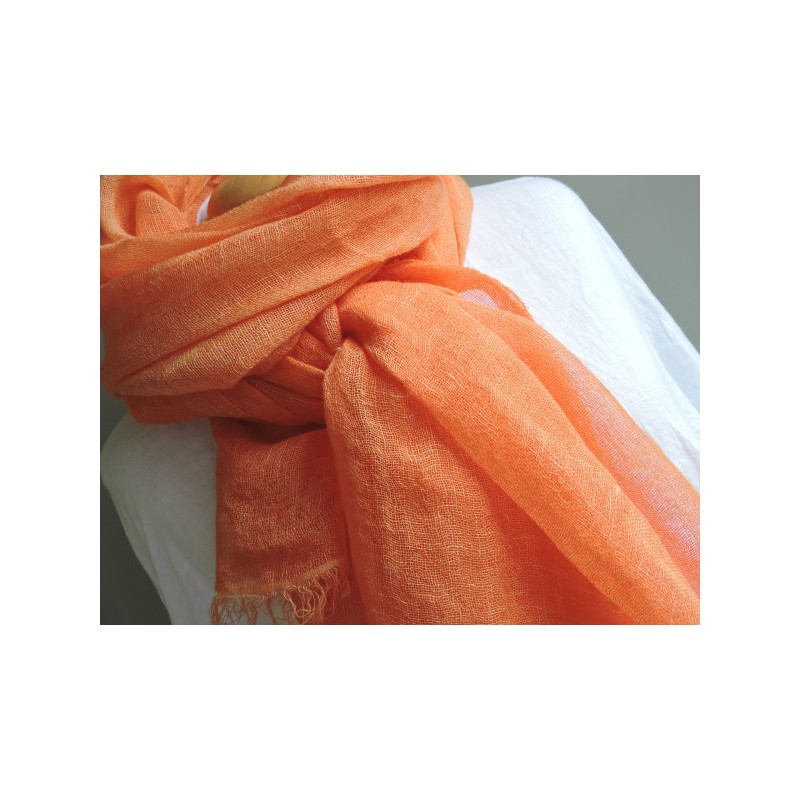 Apricot linen scarf  - Miss Terre | Madame Framboise