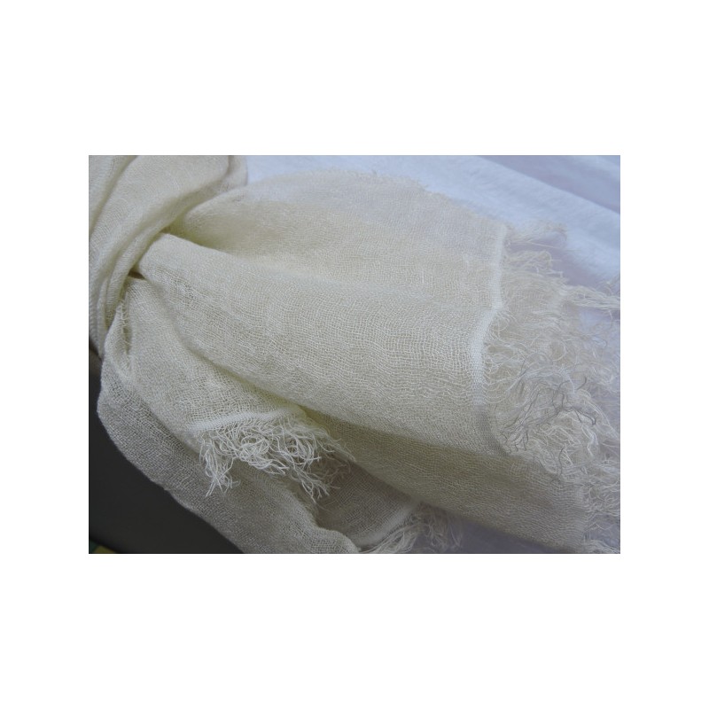 Ivory linen scarf - Miss Terre | Madame Framboise