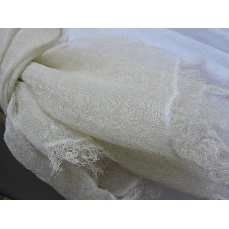 Ivory linen scarf - Miss Terre | Madame Framboise