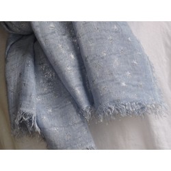 Blue scarf with silver stars - Miss Terre | Madame Framboise