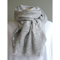 Foulard gris et étoiles argentées - Miss Terre | Madame Framboise