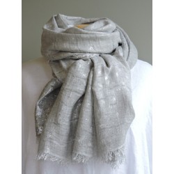 Grey scarf with silver stars - Miss Terre | Madame Framboise