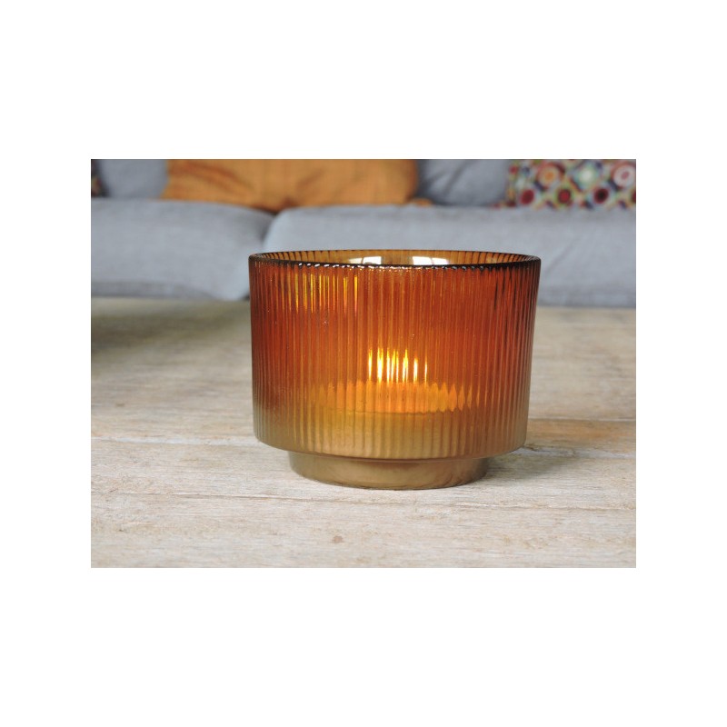 Glass candle jar - Orange | Madame Framboise