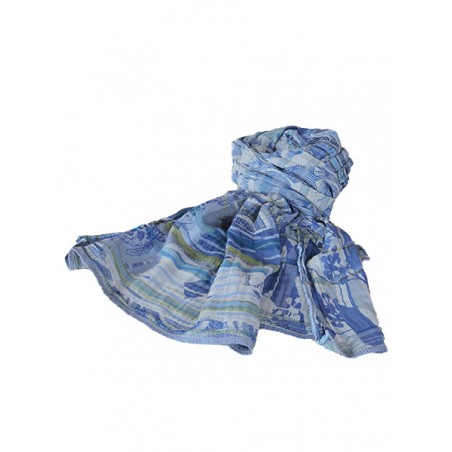 Foulard en coton bio Létol - de Delft | Madame Framboise Foulard en coton bio Létol - de Delft | Madame Framboise