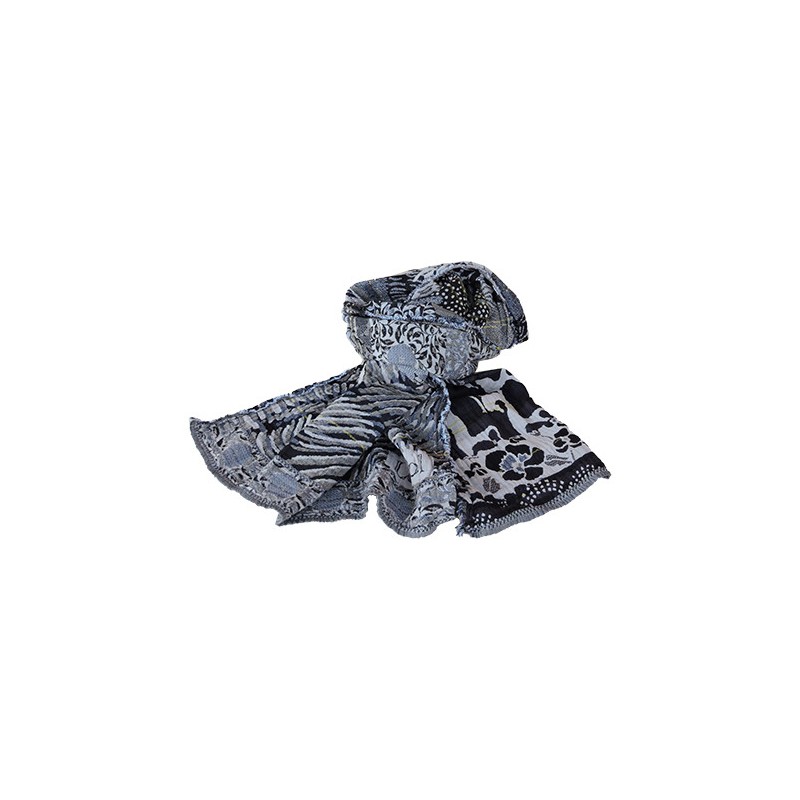 Organic cotton scarf Létol - Graphite | Madame Framboise