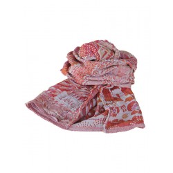 Organic cotton scarf Létol - Pêche | Madame Framboise