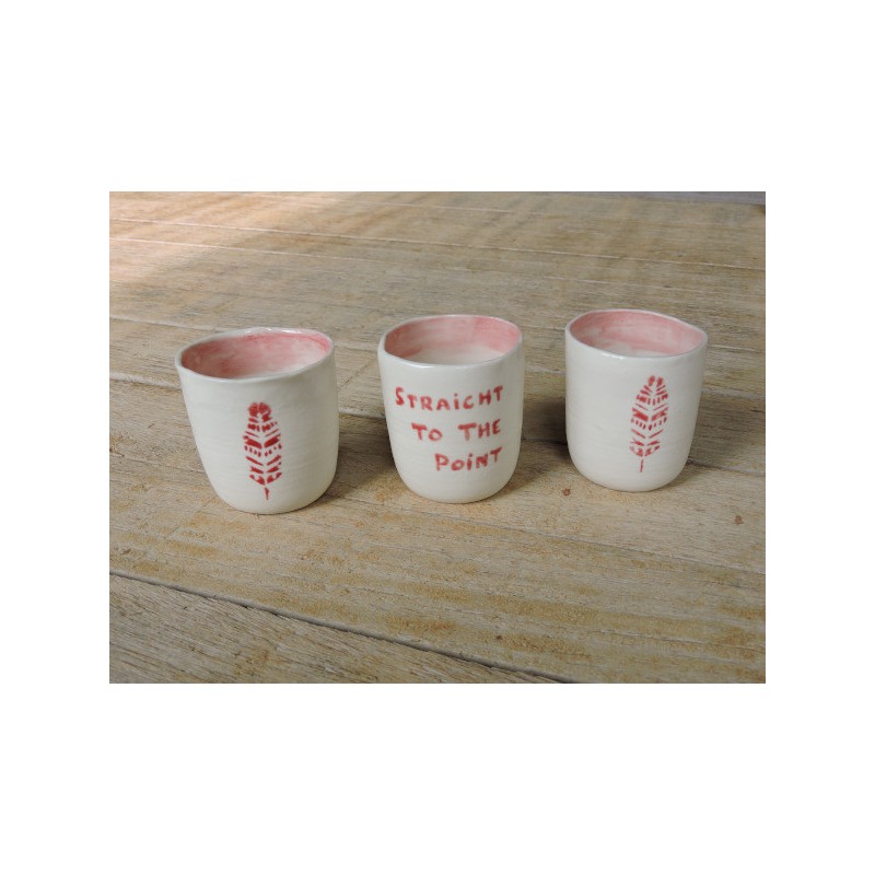 Set of 3 porcelain cups | Madame Framboise