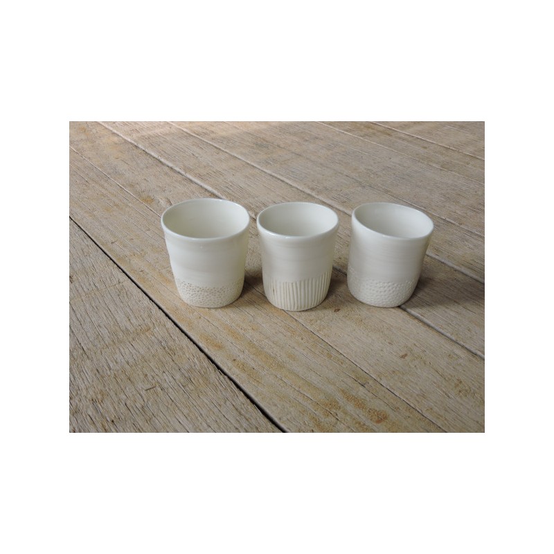 Set of 3 porcelain cups | Madame Framboise