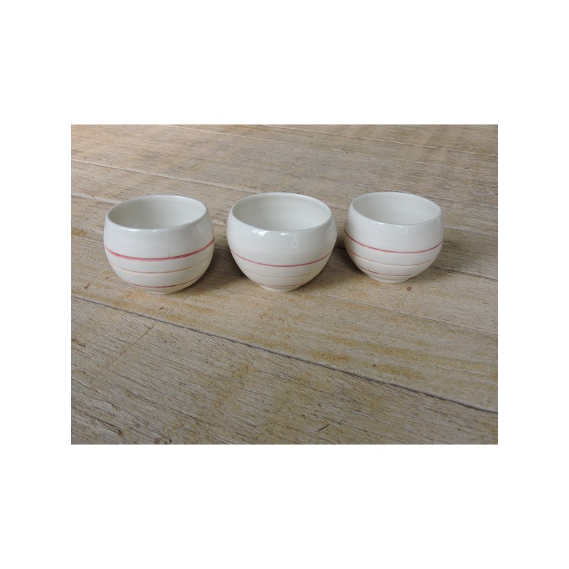 Set of 3 porcelain cups | Madame Framboise