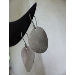 "Eucalyptus leaf" silver earrings - Madame Framboise