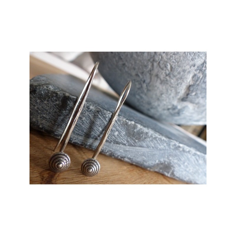 Boucles D'oreilles En Argent Massif 925 - Style Boucle - Neuf Sans Emballage - Fabriqué En France