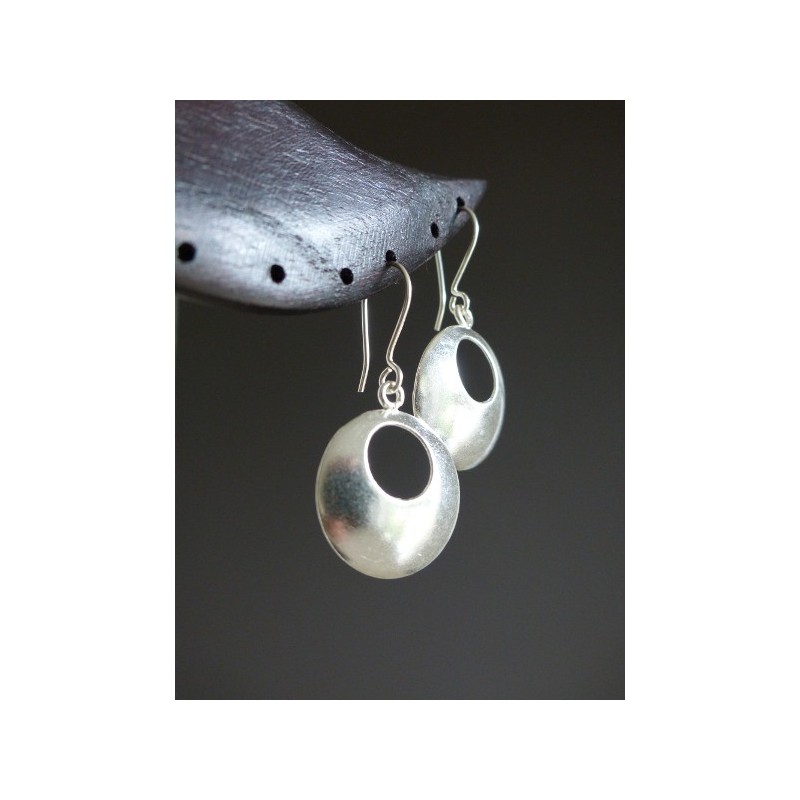 Boucles D'oreilles En Argent Massif Et Vermeil - Style Boucle, Couleur Argentée, Occasion