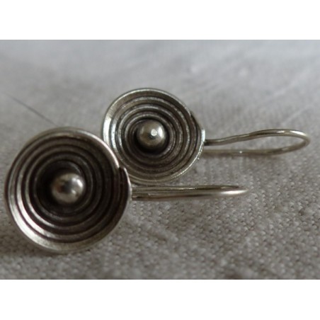 Boucles D'oreilles Créoles Épaisses 2,5CM Argent Massif 925/000 Rhodié