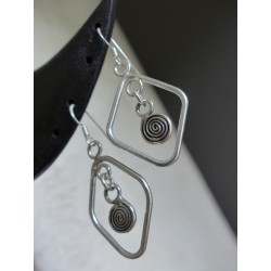 Boucles d'oreilles argent massif - Madame Framboise