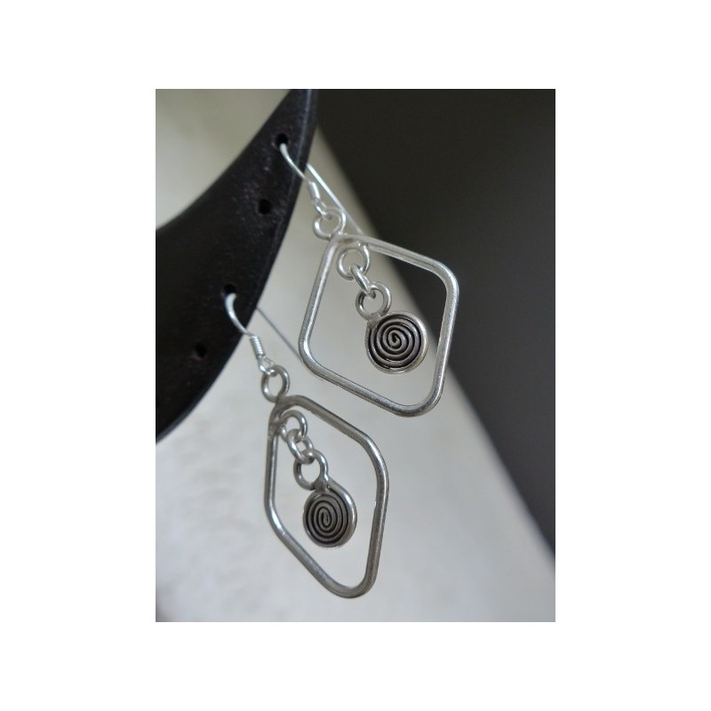 Boucles d'oreilles argent massif - Madame Framboise