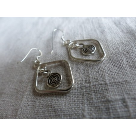 Boucles D'oreilles Argent Massif - Clous, Cœurs Et Zirconiums, Argentés