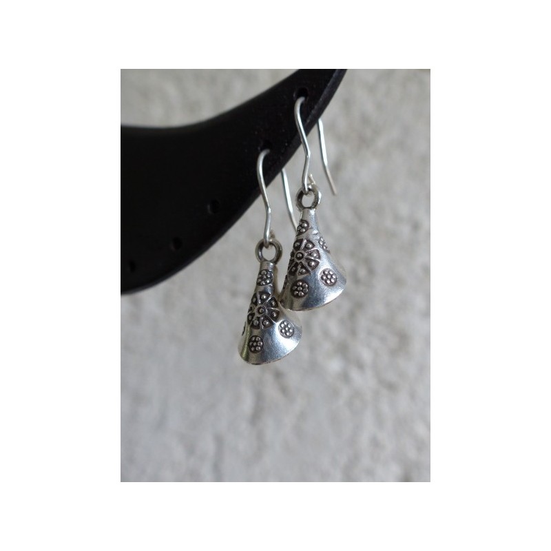 Boucles d'oreilles argent massif - Madame Framboise