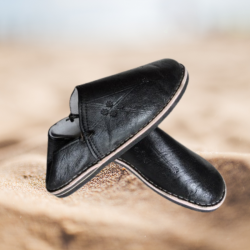 Moroccan slippers man - Black
