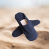 Suede Moroccan babouches - Navy