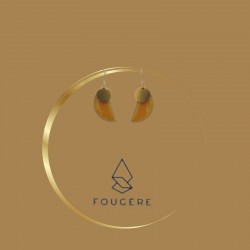 Boucles d'oreilles ocre - 03