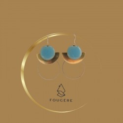 Boucles d'oreilles bleu ciel - 01