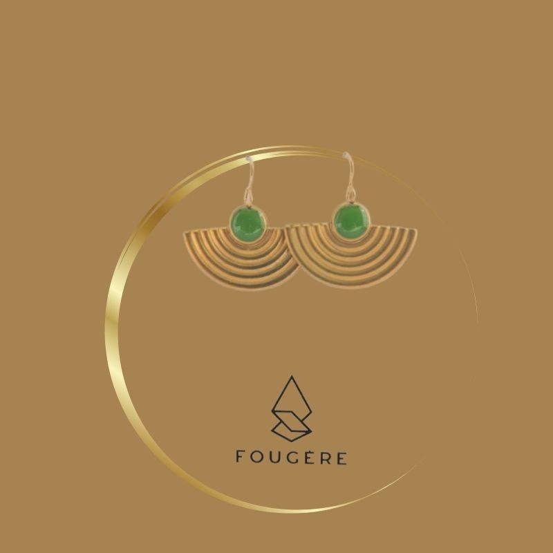 Green earrings - 05