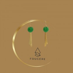 Green earrings - 08