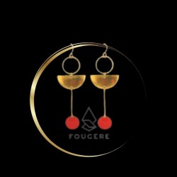 Boucles d'oreilles rouge - 06