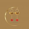 Boucles d'oreilles rouge - 06