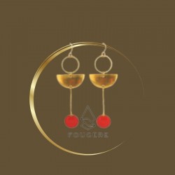 Boucles d'oreilles rouge - 06