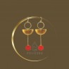 Boucles d'oreilles rouge - 06