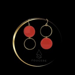 Boucles d'oreilles rouge - 04