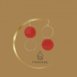 Boucles d'oreilles rouge - 04