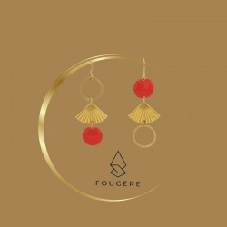 Boucles d'oreilles rouge - 05