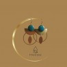 Boucles d'oreilles bleu canard - 05