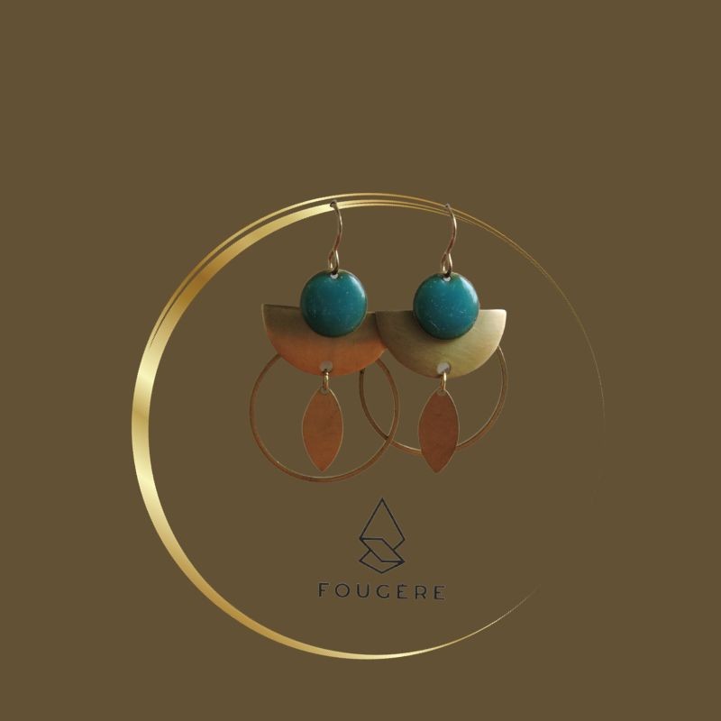 Duck blue earrings - 05