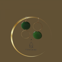 Green earrings - 09