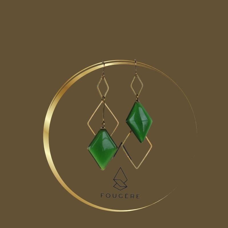 Green earrings - 01