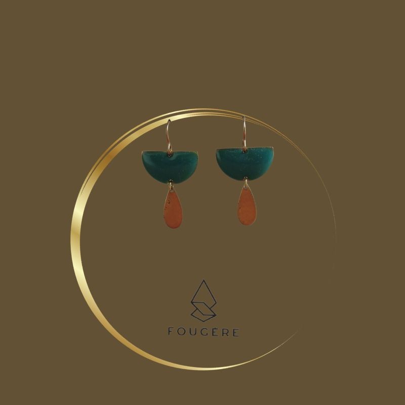 Duck green earrings - 02