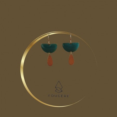 Duck green earrings - 02