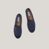 Men's furry slippers, navy - Angarde