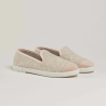 Women's furry slippers, beige and powder pink - Angarde