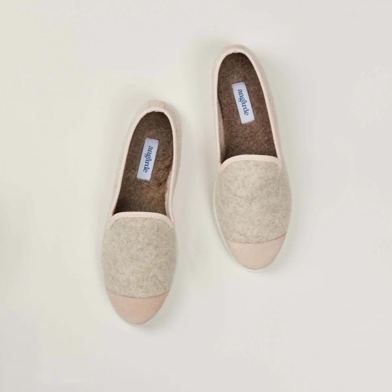 Ballerines rayées en jersey BLEU FONCE pour femme