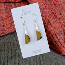 Paper earrings - Olive...