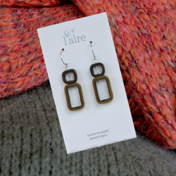 Paper earrings - Olive...