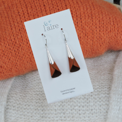 Paper earrings - Rust - 01